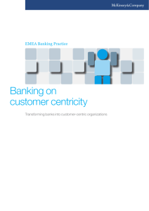 Banking on customer centricity