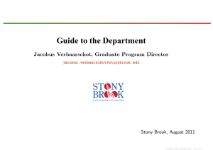 Guide to the Department