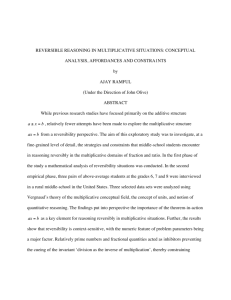 REVERSIBLE REASONING IN MULTIPLICATIVE SITUATIONS