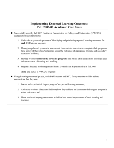 Implementing Learning Outcomes - Center for Teaching & Learning
