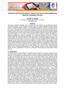 Student Learning Outcomes in Hybrid and Face-to