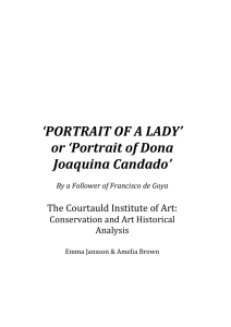 'PORTRAIT OF A LADY' or 'Portrait of Dona Joaquina Candado'