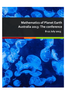 The conference - Maths of Planet Earth