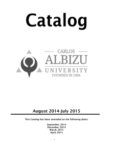 August 2014-July 2015 - Carlos Albizu University