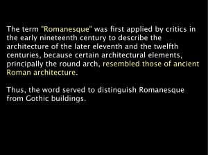 Lecture 6 Romanesque