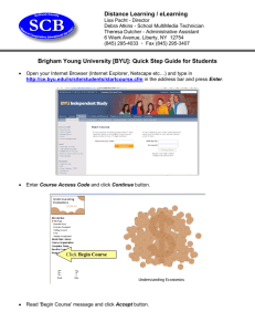 [BYU]: Quick Step Guide for Students