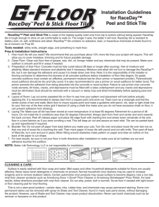 Installation Guidelines for RaceDay™ Peel and Stick