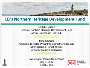 CEI's Northern Heritage Development Fund