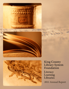 2011 Annual Report - King County Library System