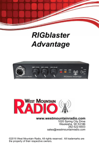 RIGblaster Advantage - West Mountain Radio