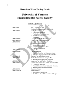 University of Vermont Environmental Safety Facility