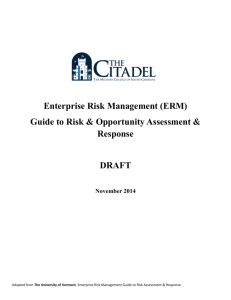 Enterprise Risk Management (ERM) Guide to Risk