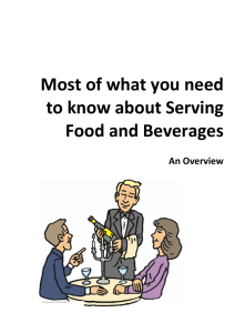 Most of what you need to know about Serving Food and Beverages