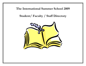 student directory 2009 - UNO Division of International Education