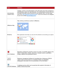 a PDF of the glossary - UGA Elements Training and Support