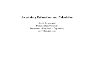 Uncertainty Estimation and Calculation