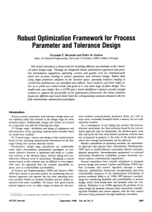 Robust optimization framework for process parameter