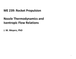 Nozzle Thermodynamics and Isentropic Relations