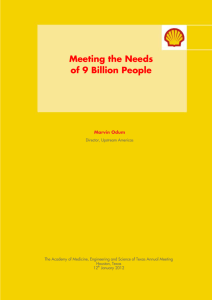 Meeting the Needs of 9 Billion People
