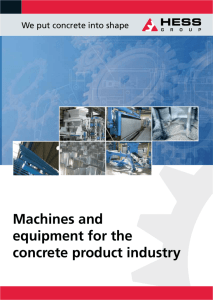Machines and equipment for the concrete product industry