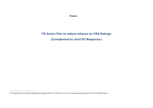 FR Action Plan to reduce reliance on CRA Ratings (Complement to