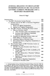 judicial reliance on regulatory interpretations in sec no