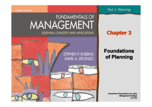Chapter 3 Foundations of Planning