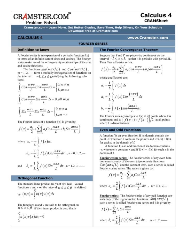 Calculus Iv