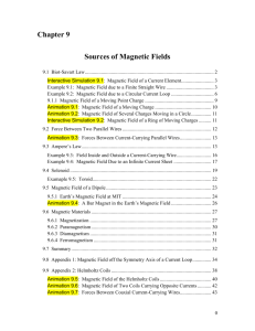 Chapter 9 Sources of Magnetic Fields