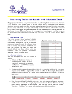 Measuring Evaluation Results with Microsoft Excel