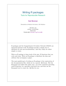 Writing R packages
