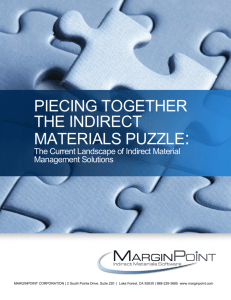 PIECING TOGETHER THE INDIRECT MATERIALS PUZZLE: