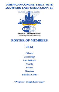 2014 roster - The American Concrete Institute SoCal Chapter