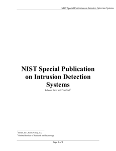 NIST Special Publication on Intrusion Detection Systems