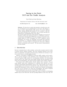 Spying in the Dark: TCP and Tor Traffic Analysis
