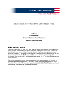 Elizabeth Eckford and the Little Rock Nine