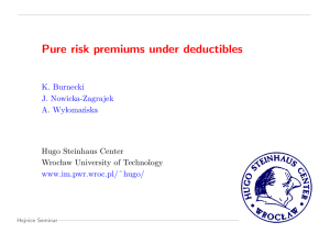 Pure risk premiums under deductibles