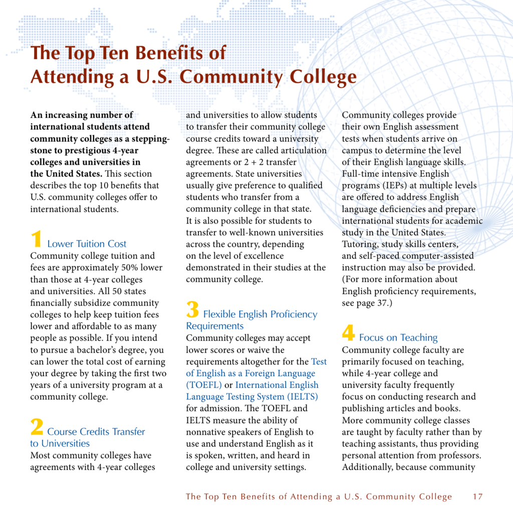 The Top Ten Benefits Of Attending A U S Community College