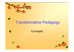 Transformative Pedagogy