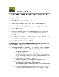 boundary line adjustment checklist