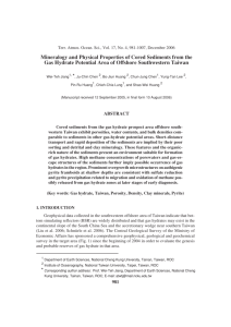 Mineralogy and Physical Properties of Cored Sediments from the