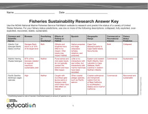 Fisheries Sustainability Research Answer Key