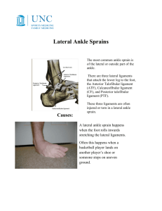 Lateral Ankle Sprains - UNC School of Medicine