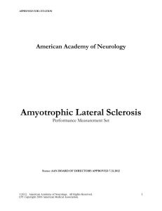 Measurement Set - American Academy of Neurology