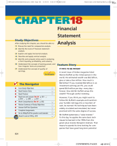 Chapter 18 Financial Statement Analysis