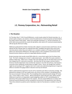 JC Penney Corporation, Inc.: Reinventing Retail