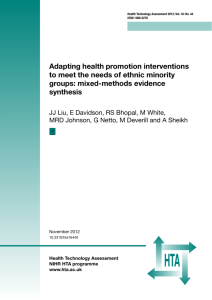 Adapting health promotion interventions to meet the needs of ethnic