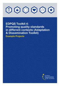 EDPQS Toolkit 4: Promoting quality standards in different contexts