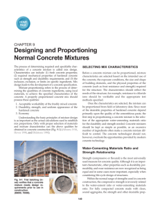 Designing and Proportioning Normal Concrete Mixtures, Chapter 9