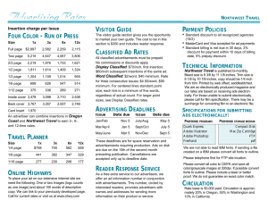 four color - run of press travel planner online highways visitor guide